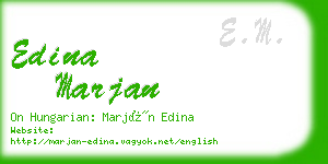 edina marjan business card